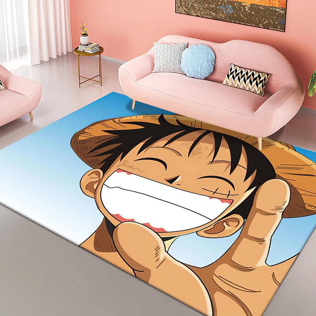 Tapis One Piece Luffy – Décoration Anime Chambre enfants & Salon Antidérapant"