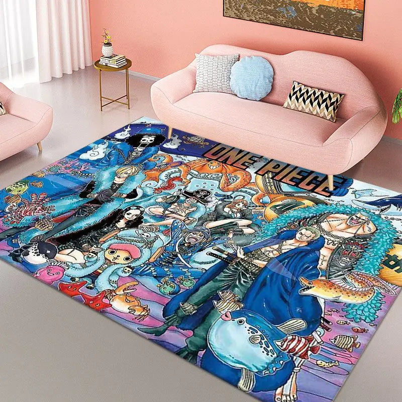 Tapis One Piece Luffy – Décoration Anime Chambre enfants & Salon Antidérapant"