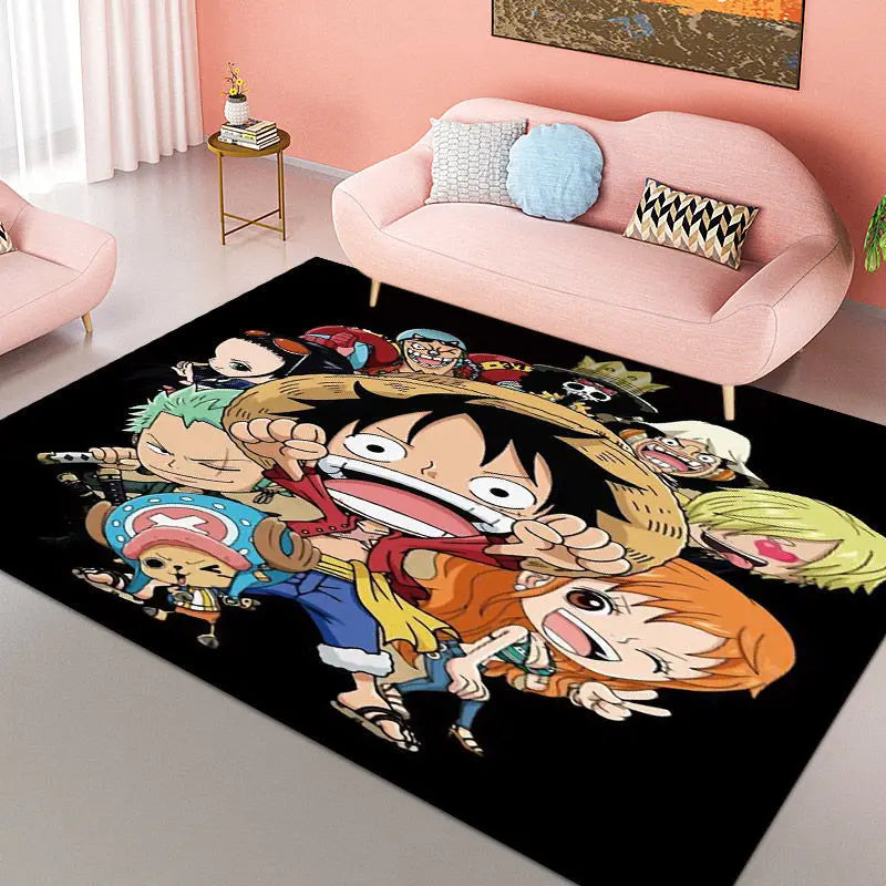 Tapis One Piece Luffy – Décoration Anime Chambre enfants & Salon Antidérapant"