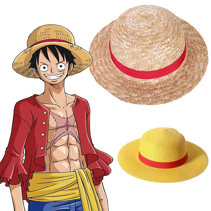 Chapeau One Piece – Accessoire Cosplay Anime Unisex, Style Pirate Luffy, Décoration & Collection
