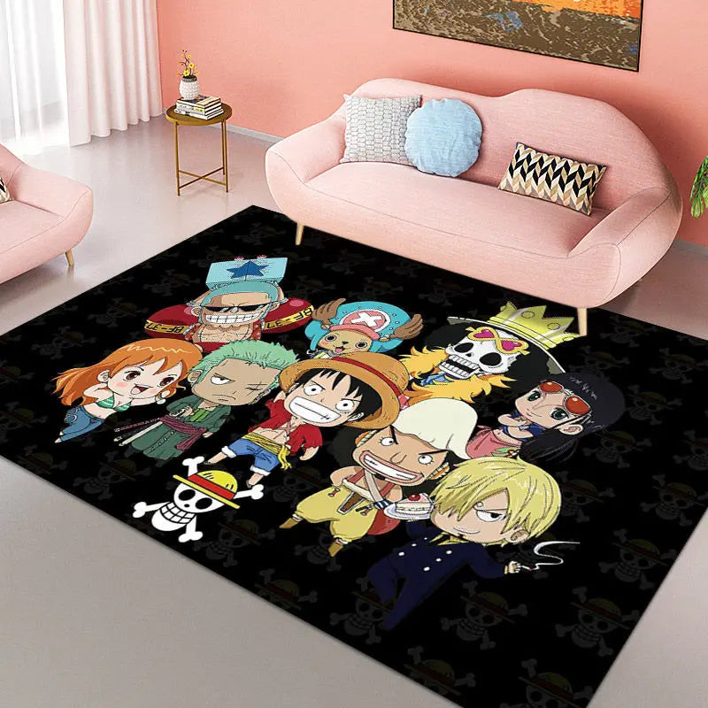 Tapis One Piece Luffy – Décoration Anime Chambre enfants & Salon Antidérapant"