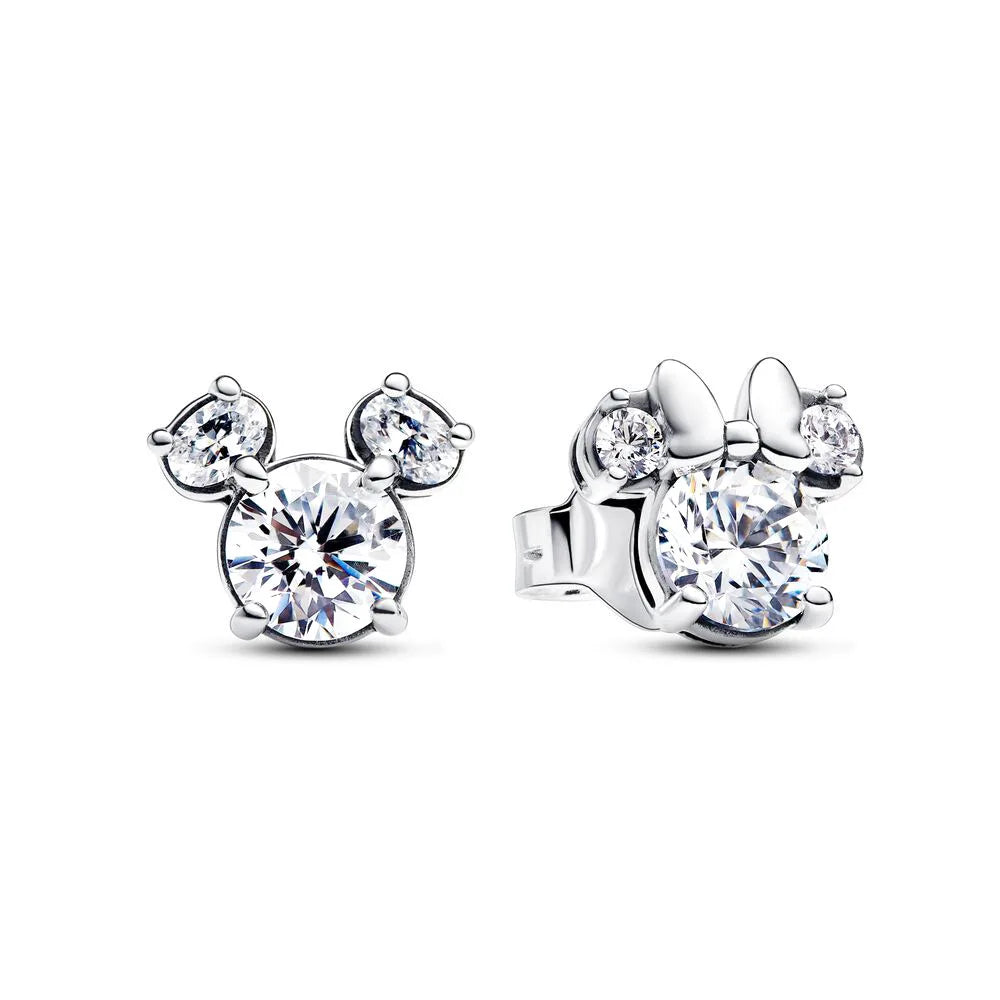 Boucles d’oreilles femme en argent 925 MINISO | Disney Mickey, ailes, fleurs & éléphant – Bijoux fantaisie, studs & hoops
