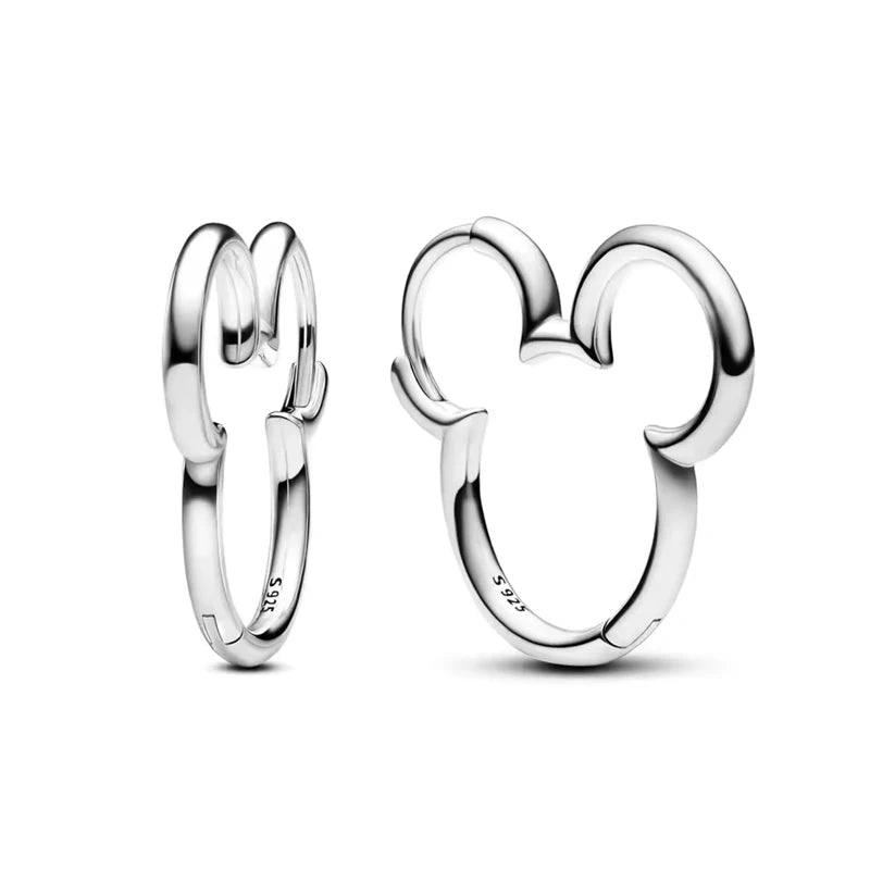 Boucles d’oreilles femme en argent 925 MINISO | Disney Mickey, ailes, fleurs & éléphant – Bijoux fantaisie, studs & hoops