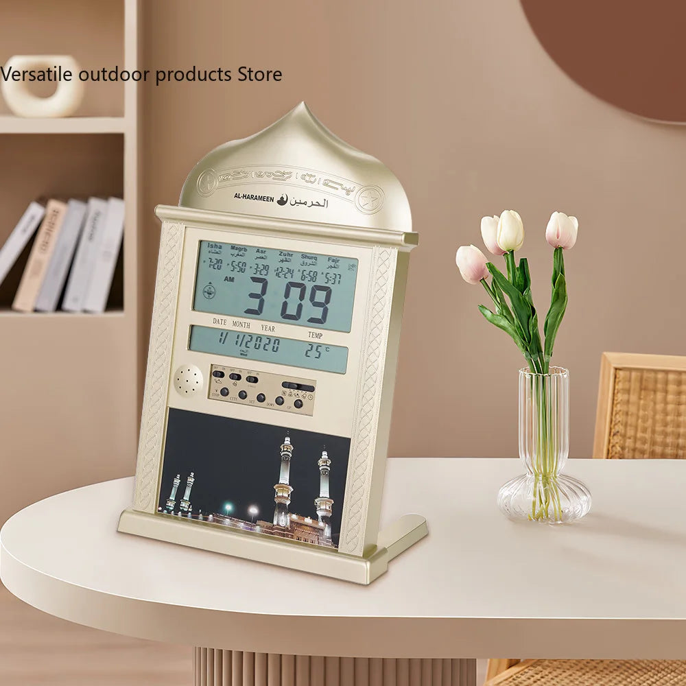 🕋 Horloge Murale Musulmane Ajoutez une touche spirituelle à votre intérieur avec cette horloge élégante inspirée de l’art islamique. Idéale pour le salon, la chambre ou le bureau. Silencieuse, décorative et pleine