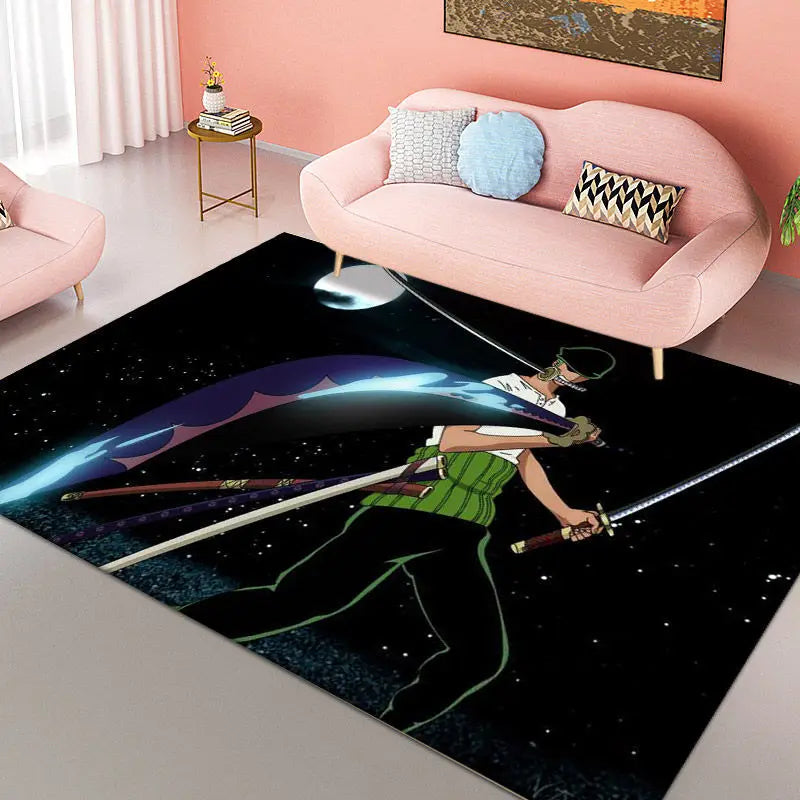 Tapis One Piece Luffy – Décoration Anime Chambre enfants & Salon Antidérapant"