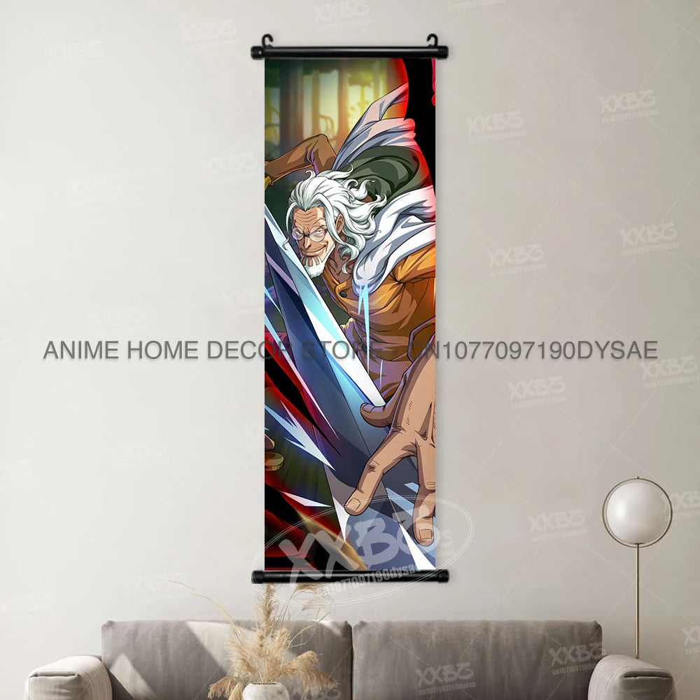 Poster One Piece – Monkey D. Luffy & Roronoa Zoro, Décoration Murale Anime, Scroll Art Buggy & Crocodile