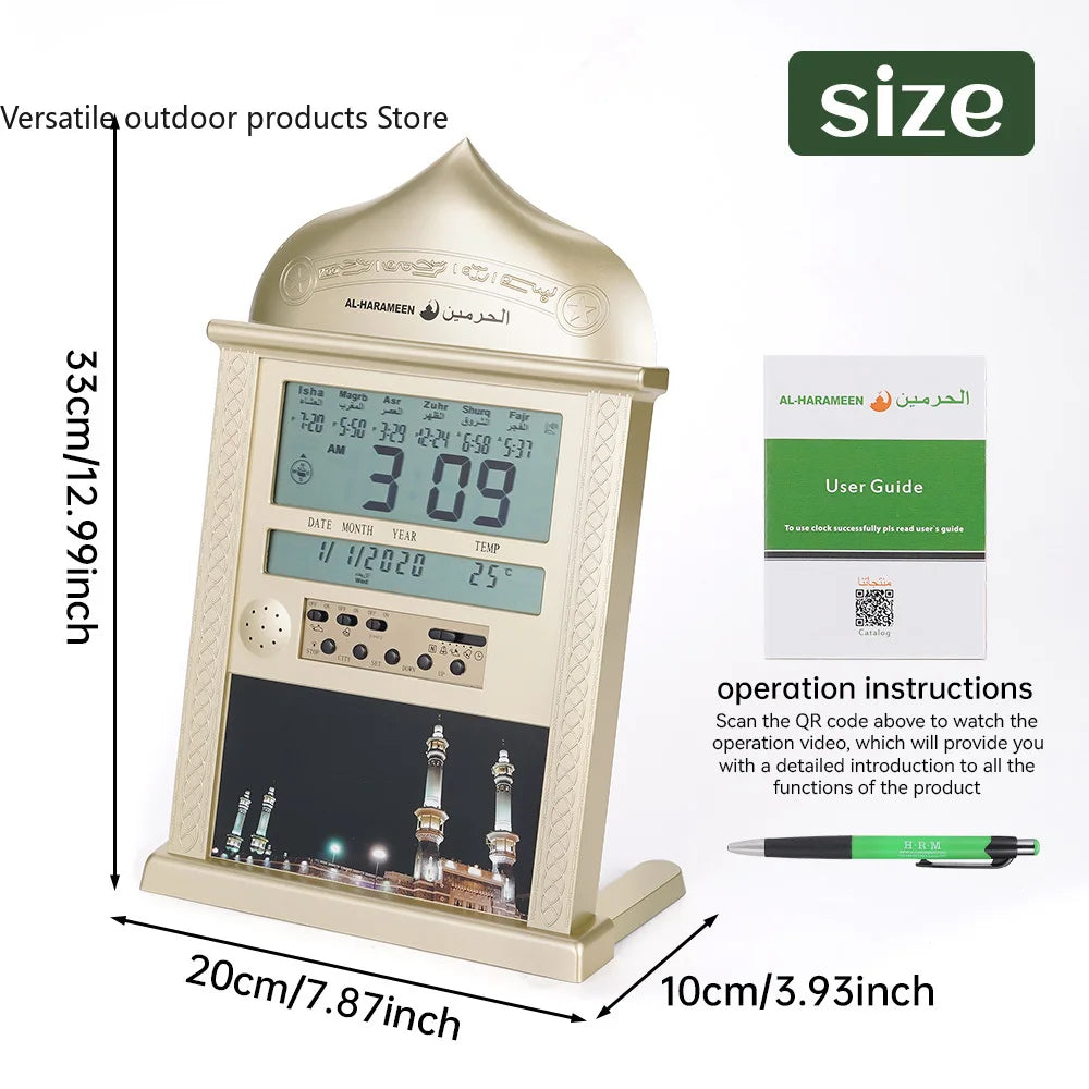 🕋 Horloge Murale Musulmane Ajoutez une touche spirituelle à votre intérieur avec cette horloge élégante inspirée de l’art islamique. Idéale pour le salon, la chambre ou le bureau. Silencieuse, décorative et pleine