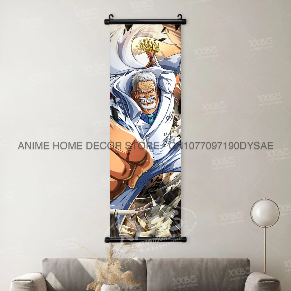 Poster One Piece – Monkey D. Luffy & Roronoa Zoro, Décoration Murale Anime, Scroll Art Buggy & Crocodile