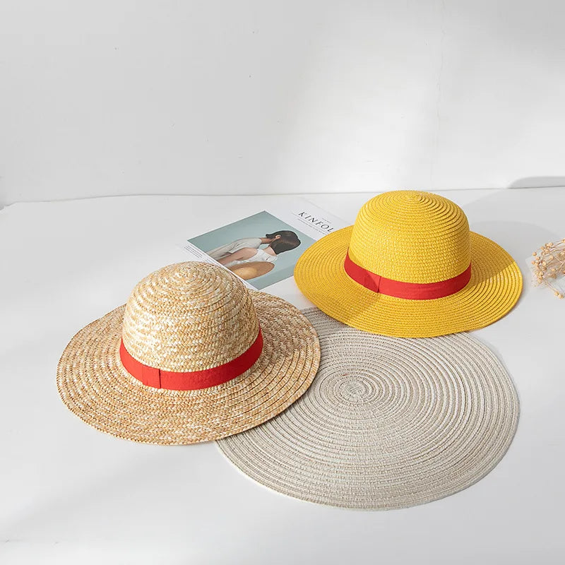 Chapeau One Piece – Accessoire Cosplay Anime Unisex, Style Pirate Luffy, Décoration & Collection